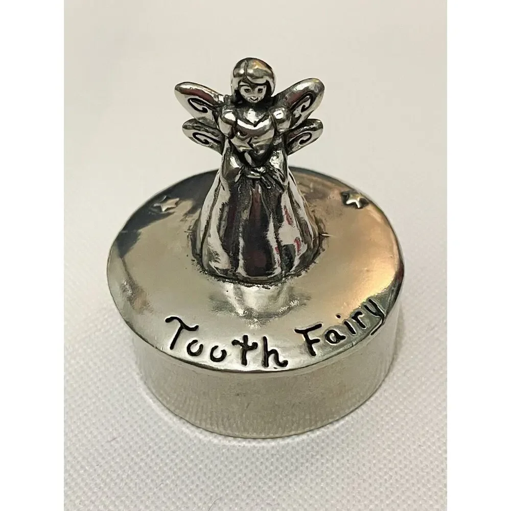 Tooth Fairy Princess Keepsake Trinket Box Pewter Small 2.5” 2004 Basic Spirit